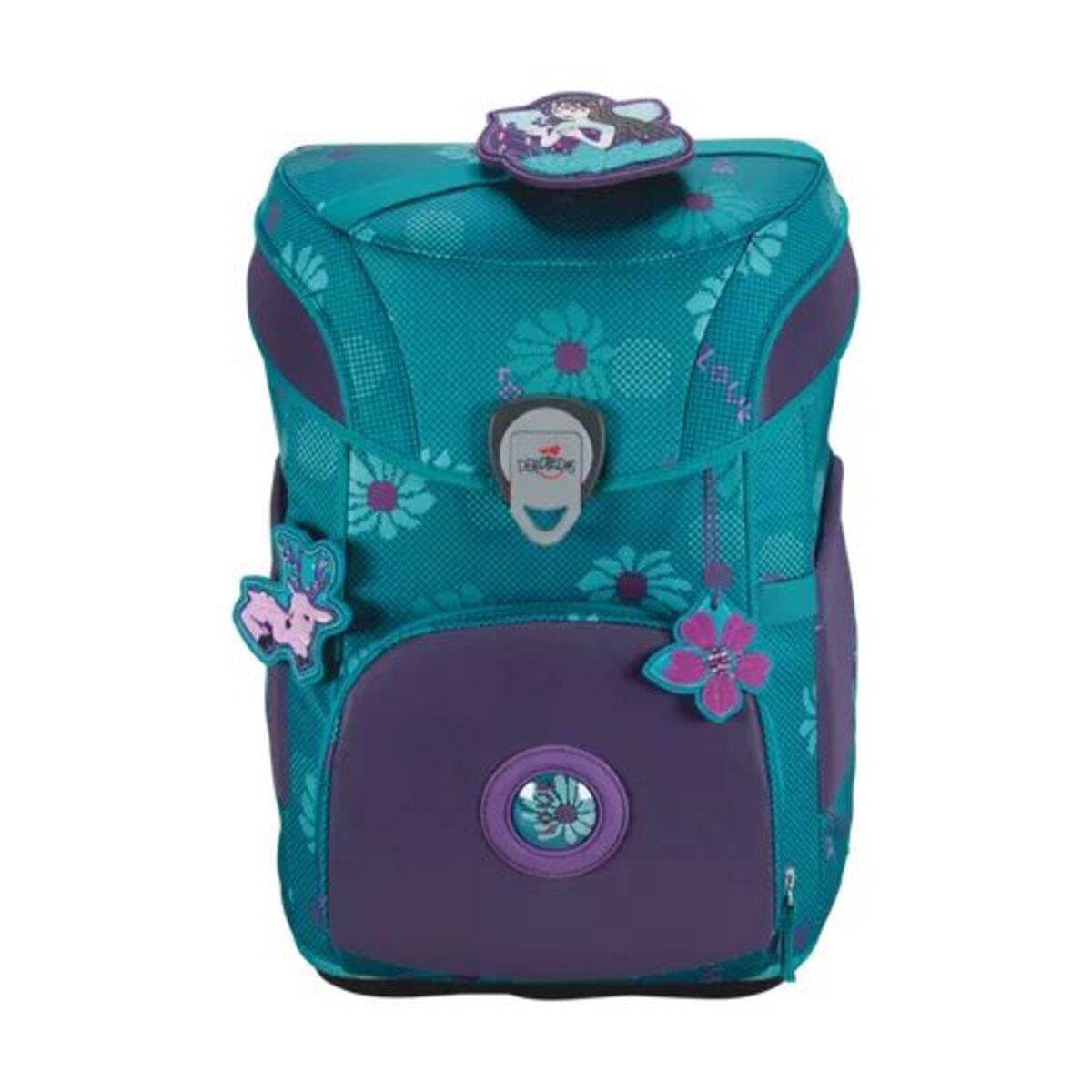 DerDieDas Schulranzen-Set ErgoFlex Easy Exklusiv Superflash Fairy Flower