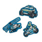 DerDieDas Schulranzen-Set Ergoflex Max Blue Speed, 5-teilig