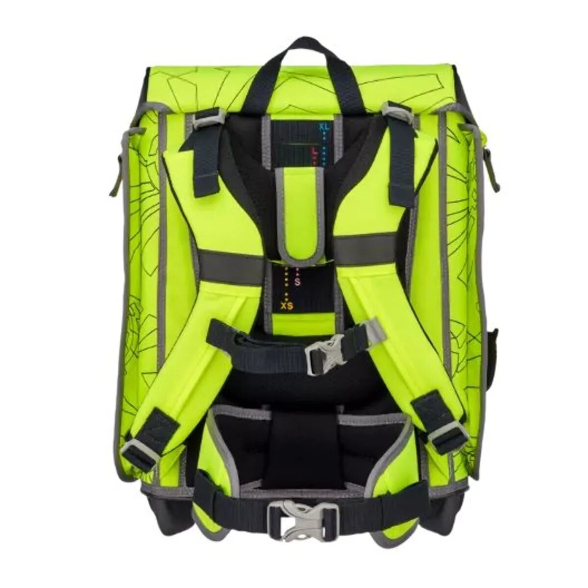 DerDieDas Schulranzen-Set ErgoFlex MAX "Superflash" Neon Fighter, 5-teilig