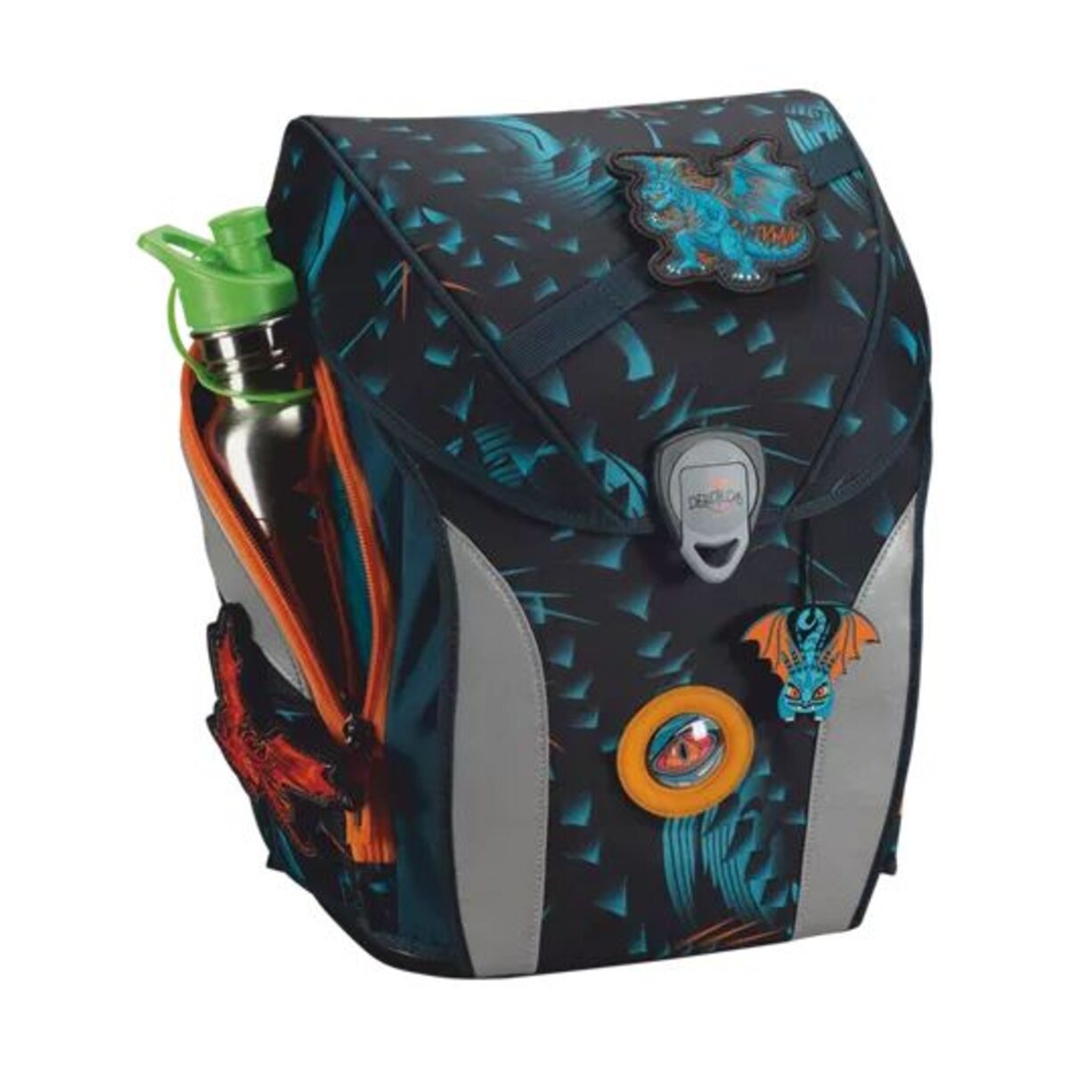 DerDieDas Schulranzen-Set ErgoFlex MAX Exklusiv LED Dragon Moon