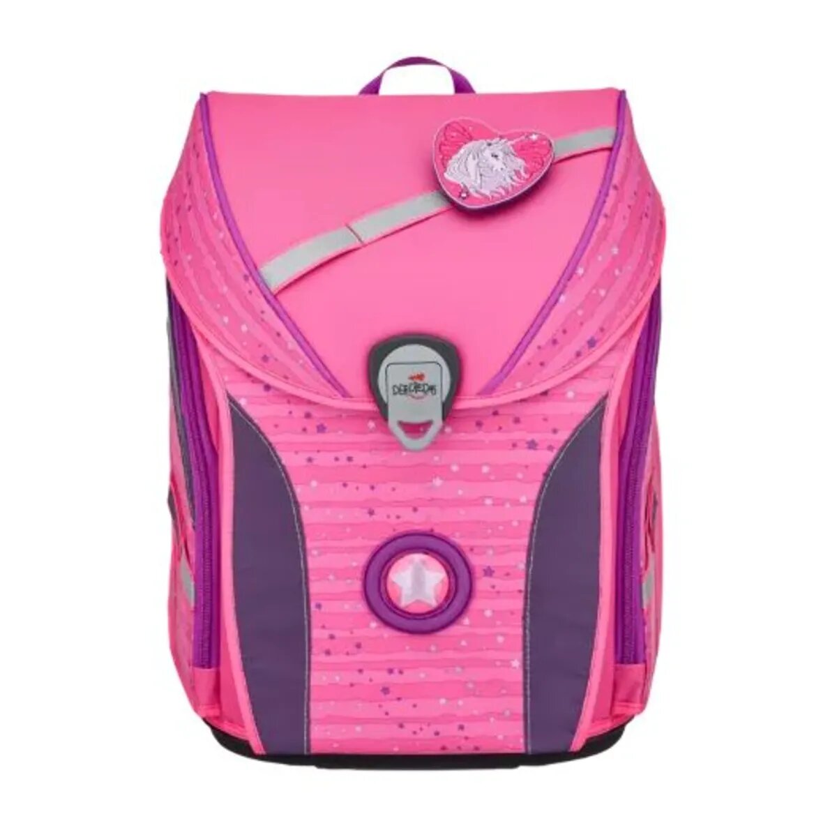 DerDieDas Schulranzen-Set Ergoflex Max Pretty Unicorn, 5-teilig