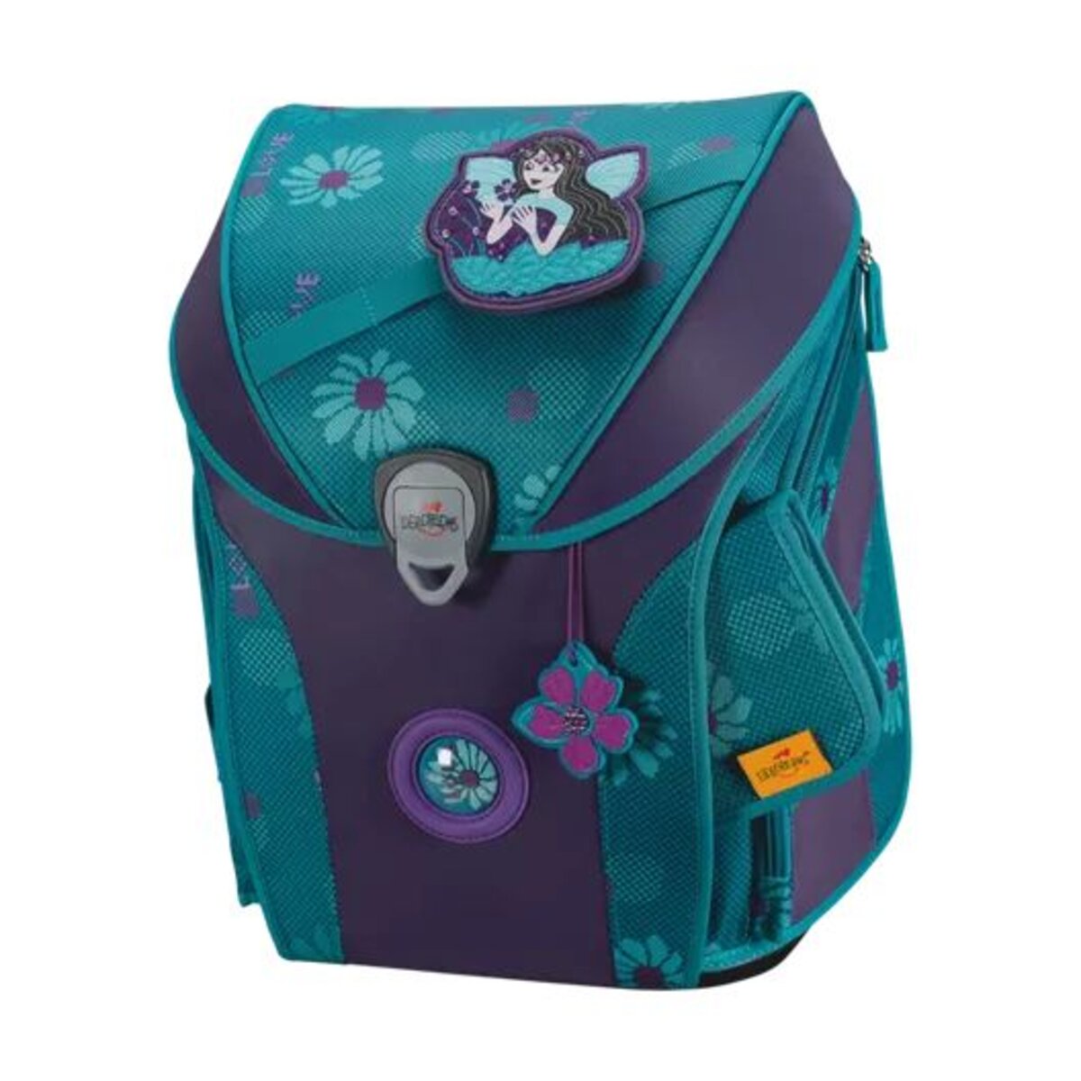 DerDieDas Schulranzen-Set ErgoFlex MAX Exklusiv Superflash Fairy Flower
