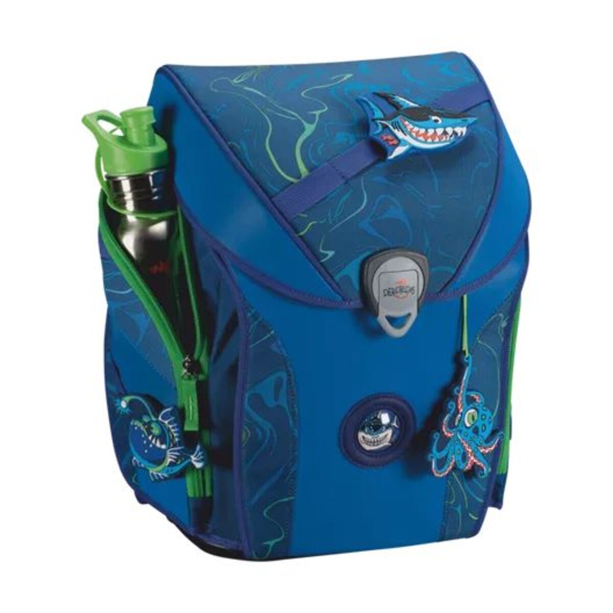 DerDieDas Schulranzen-Set ErgoFlex MAX Exklusiv Superflash Water Splash