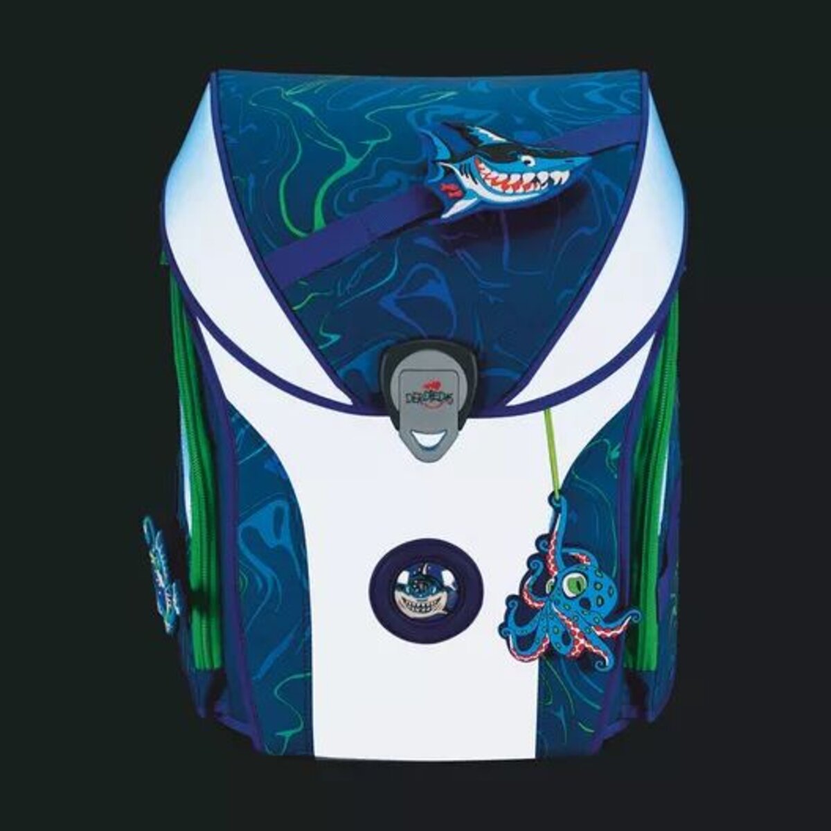 DerDieDas Schulranzen-Set ErgoFlex MAX Exklusiv Superflash Water Splash
