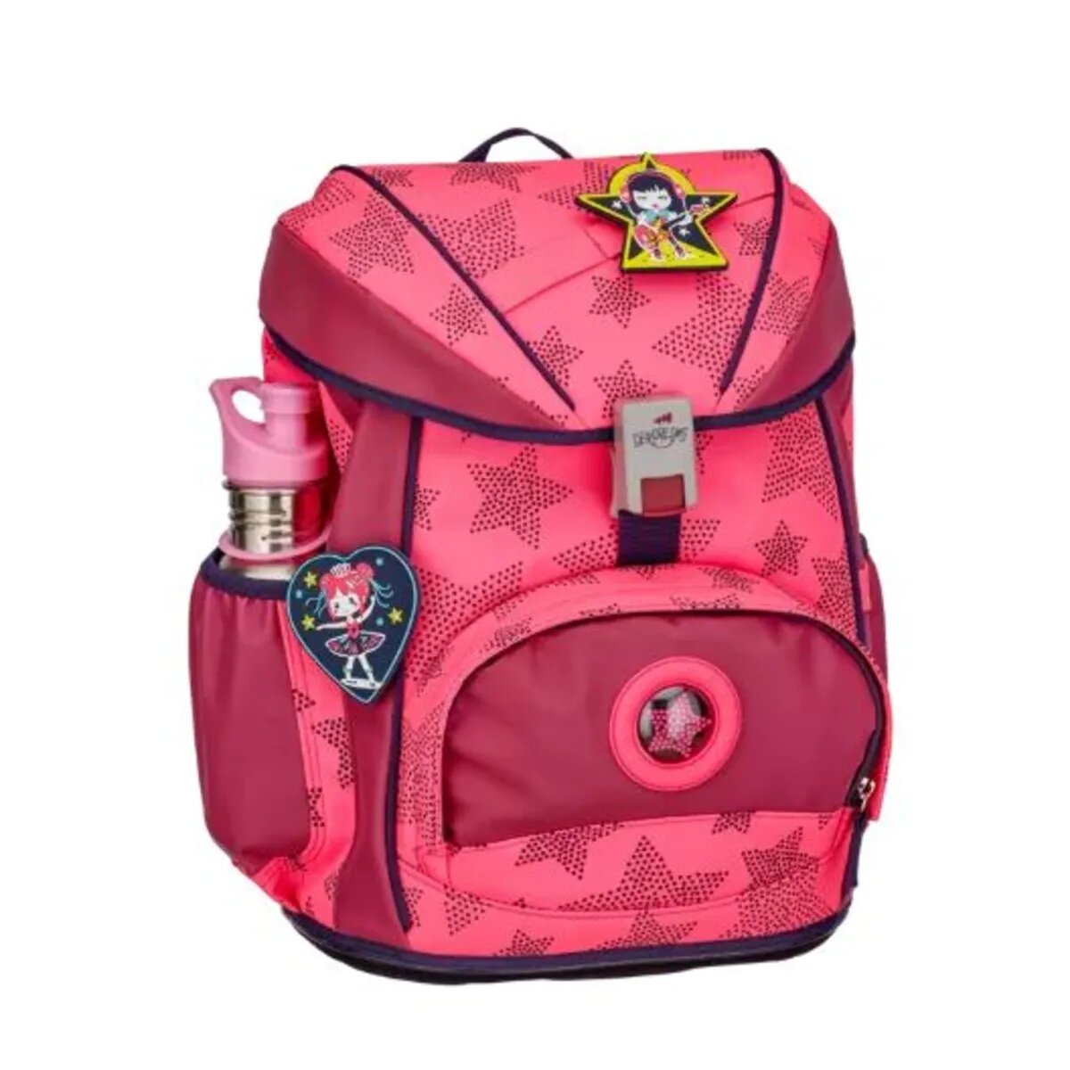 DerDieDas Schulranzen-Set ErgoFlex "Superflash" Neon Star, 5-teilig