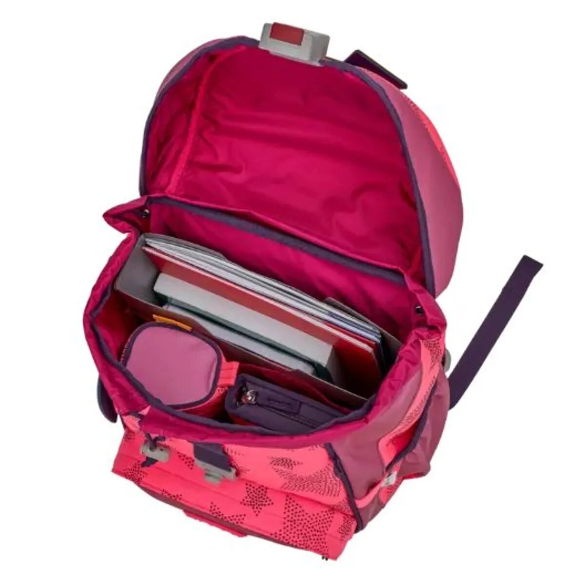 DerDieDas Schulranzen-Set ErgoFlex "Superflash" Neon Star, 5-teilig
