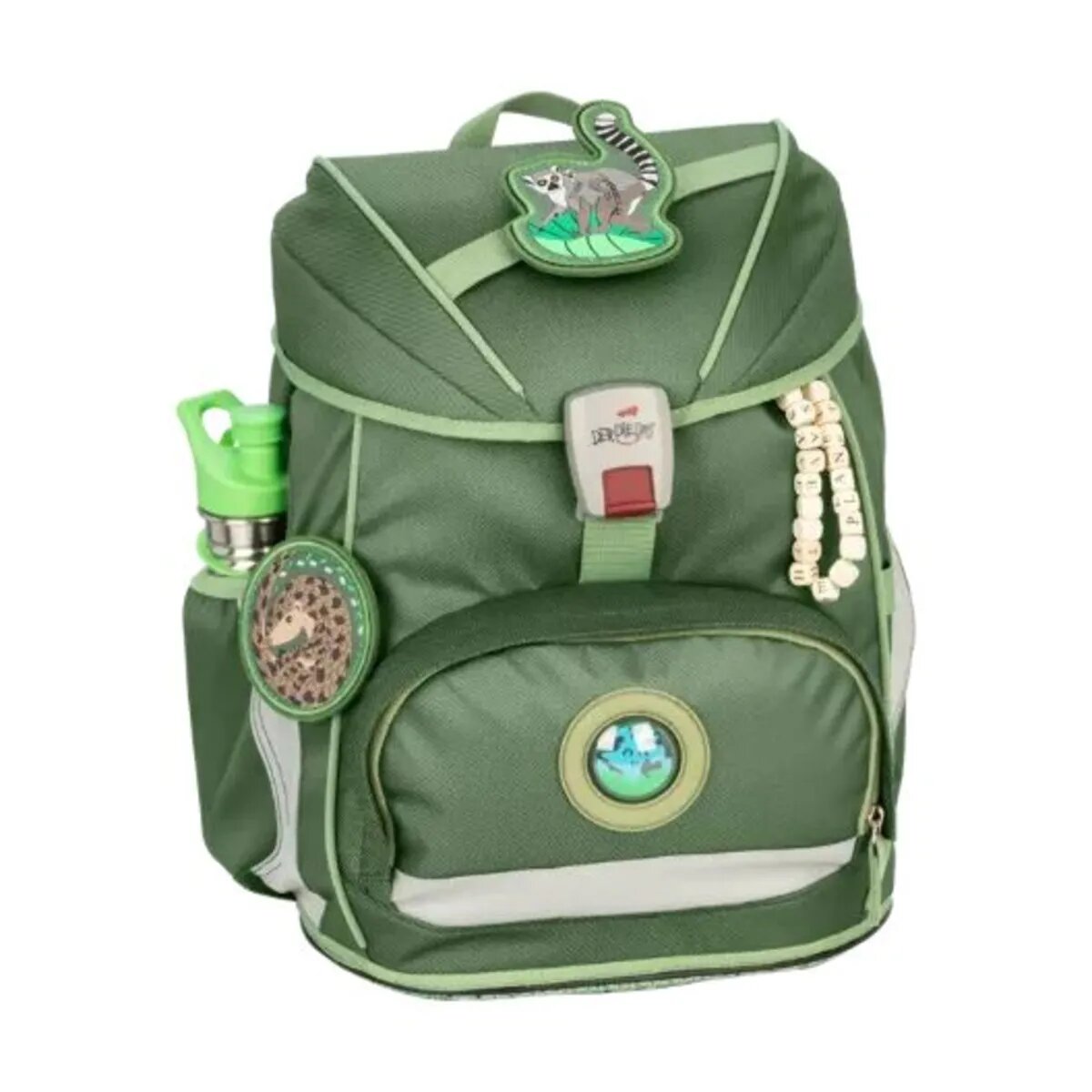 DerDieDas Schulrucksack-Set ErgoFlex Exklusiv ECO Green Planet, 5-teilig