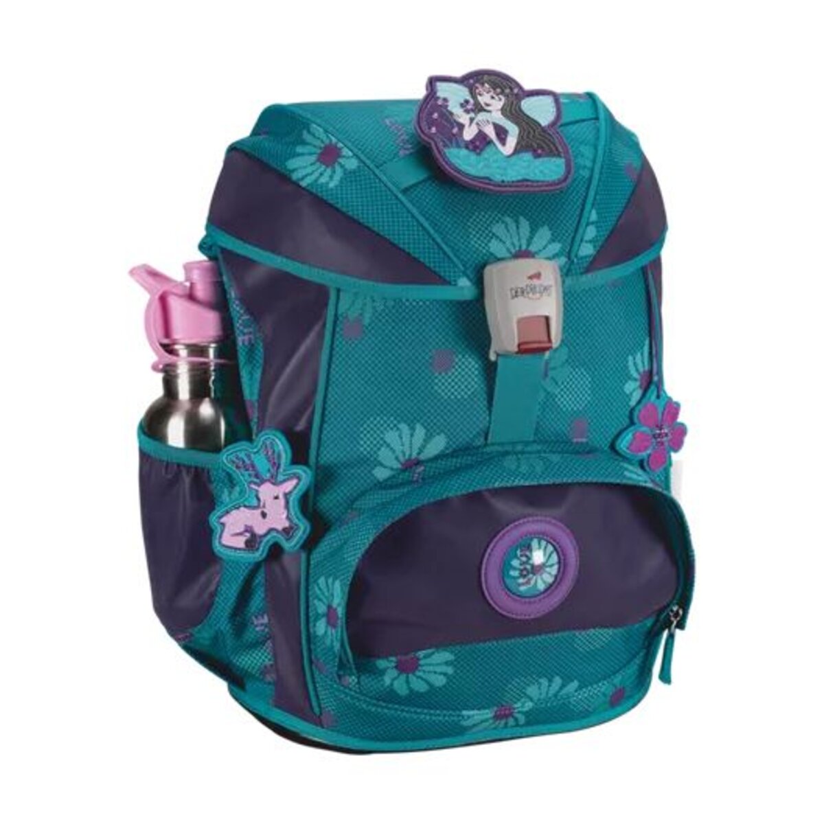 DerDieDas Schulrucksack-Set ErgoFlex Exklusiv Superflash Fairy Flower