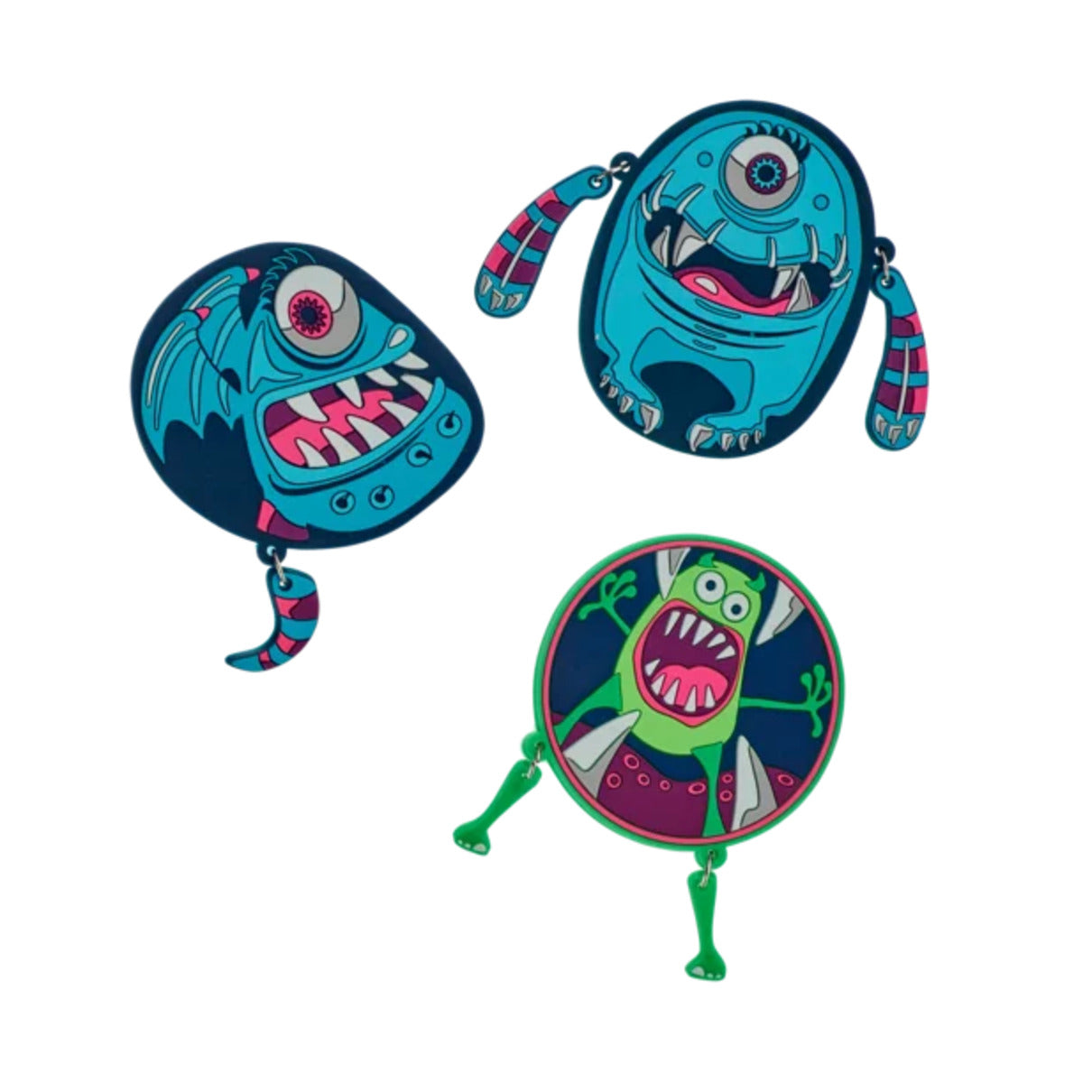 DerDieDas Wechselbuttons 3er Set Happy Monster