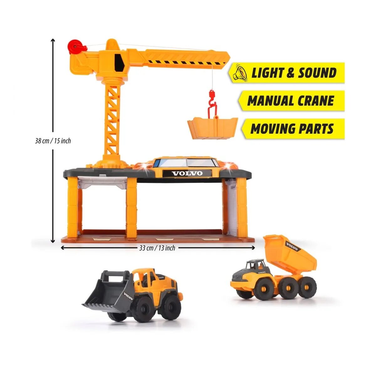 Dickie Toys Volvo Baustellen-Station, Try Me