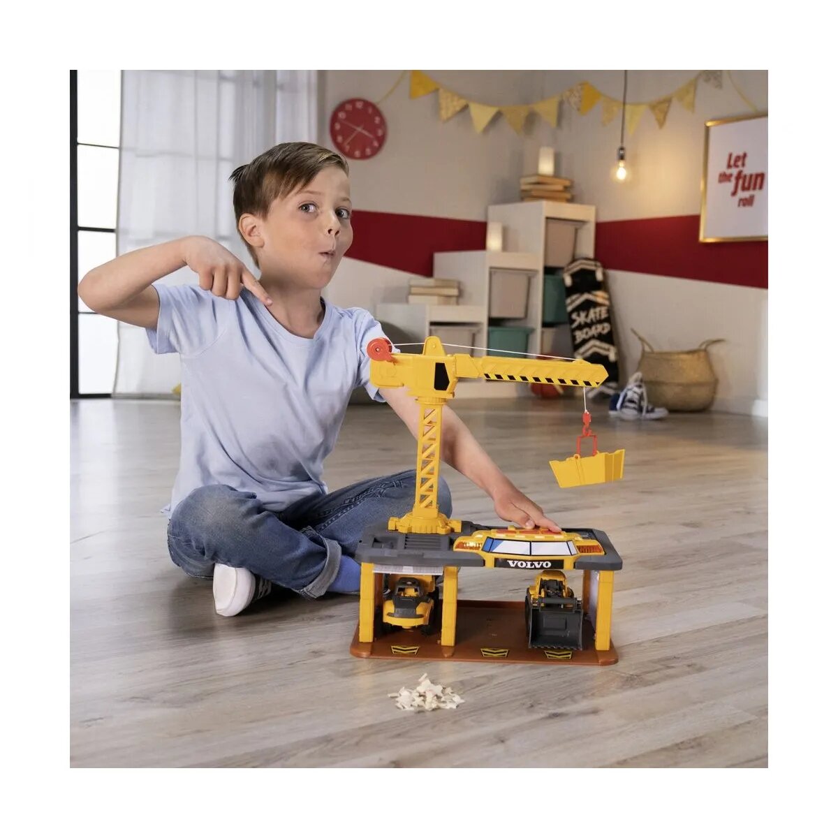 Dickie Toys Volvo Baustellen-Station, Try Me