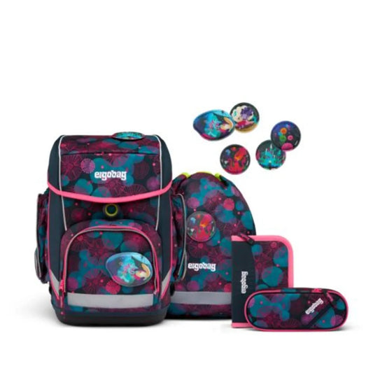 ergobag CUBO Schulrucksack-Set KorallBär, 5-teilig