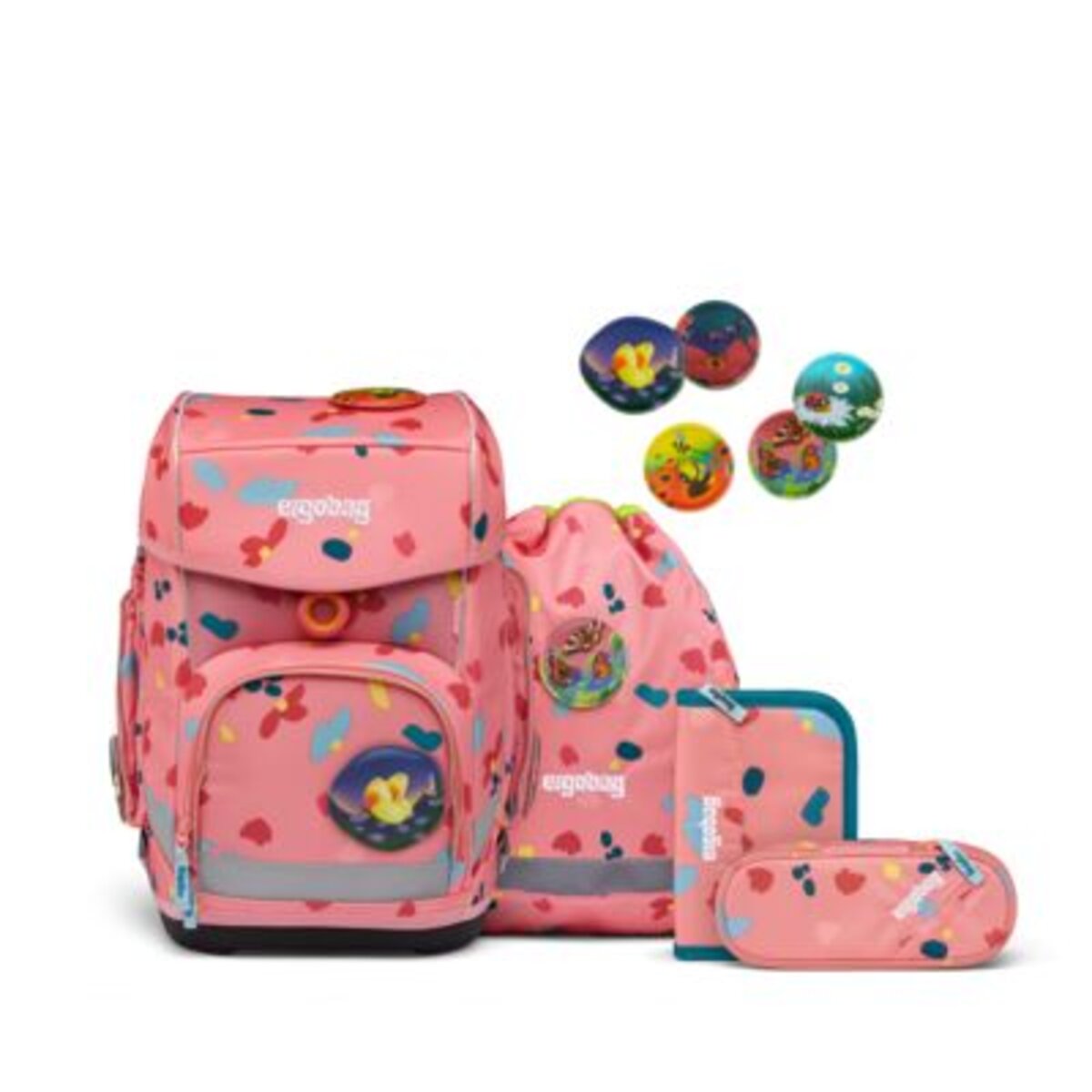ergobag CUBO Schulrucksack-Set ZitronenfaltBär, 5-teilig