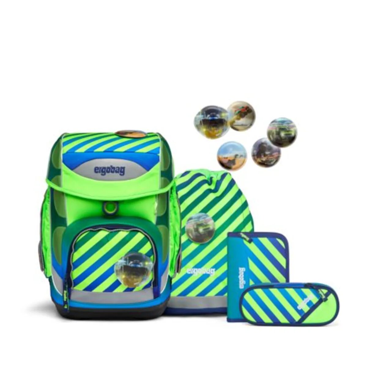 ergobag CUBO SPECIAL Schulrucksack-Set TruckBär, 5-teilig