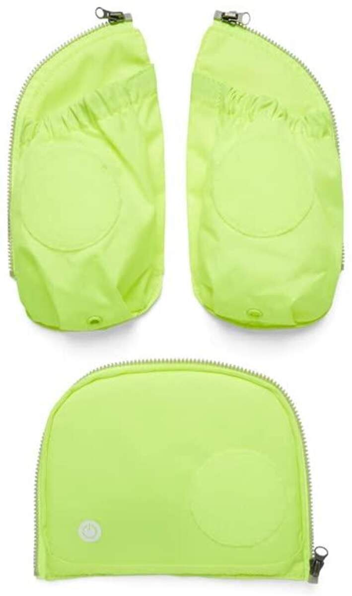 ergobag Fluoreszierendes LED Seitentaschen-Set Gelb, 3-teilig