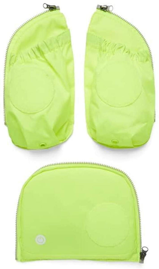 ergobag Fluoreszierendes LED Seitentaschen-Set Gelb, 3-teilig