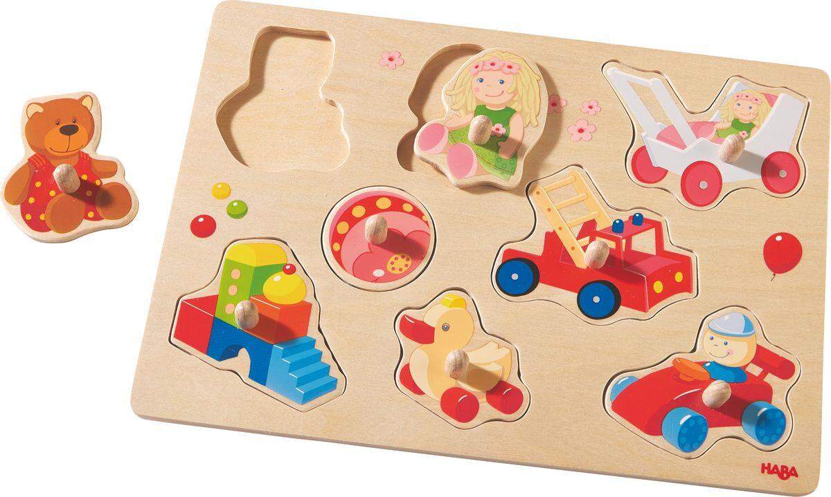 HABA 301963 Greifpuzzle Meine ersten Spielzeuge, 8 Teile