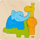 HABA 304609 Holzpuzzle Zootiere, 6 Teile