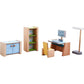 HABA 306155 Little Friends Puppenhaus-Möbel Arbeitszimmer