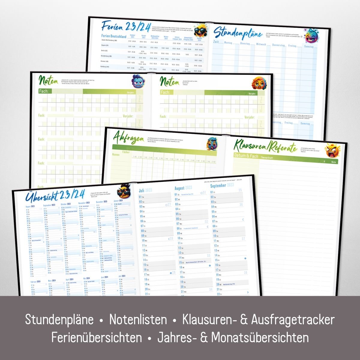 Häfft Verlag Deluxe Hausaufgabenheft A5 2023/2024