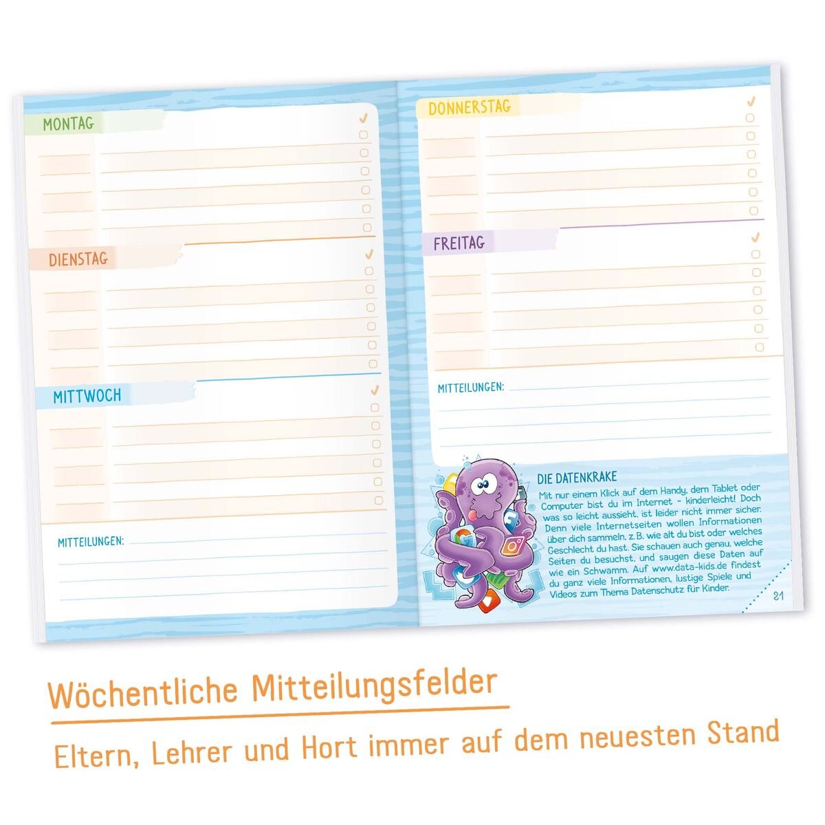 Häfft Verlag Grundschul-Aufgabenheft A5 mit Stickerbogen, 1 Stück, 2-fach sortiert