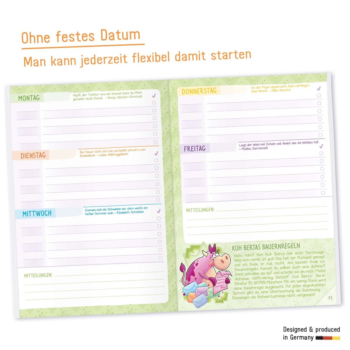 Häfft Verlag Grundschul-Aufgabenheft A5 mit Stickerbogen, 1 Stück, 2-fach sortiert