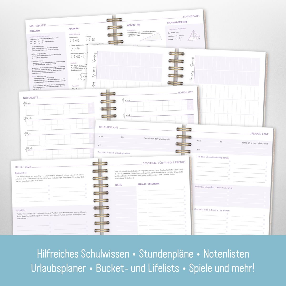 Häfft Verlag Timer Fancy DIN A5 23/24, 1 Stück, 5-fach sortiert