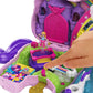 Mattel Polly Pocket Einhorn-Party Spielset, Polly und Lila Puppe und über 25 Überraschungen