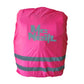 McNeill Regenhaube mit reflektierendem Logo + Doppelstreifen pink