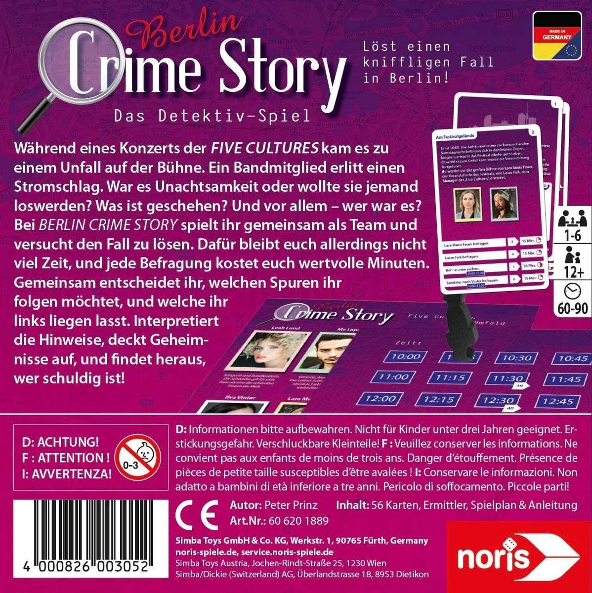 Noris Spiele Detektivspiel Crime Story Berlin