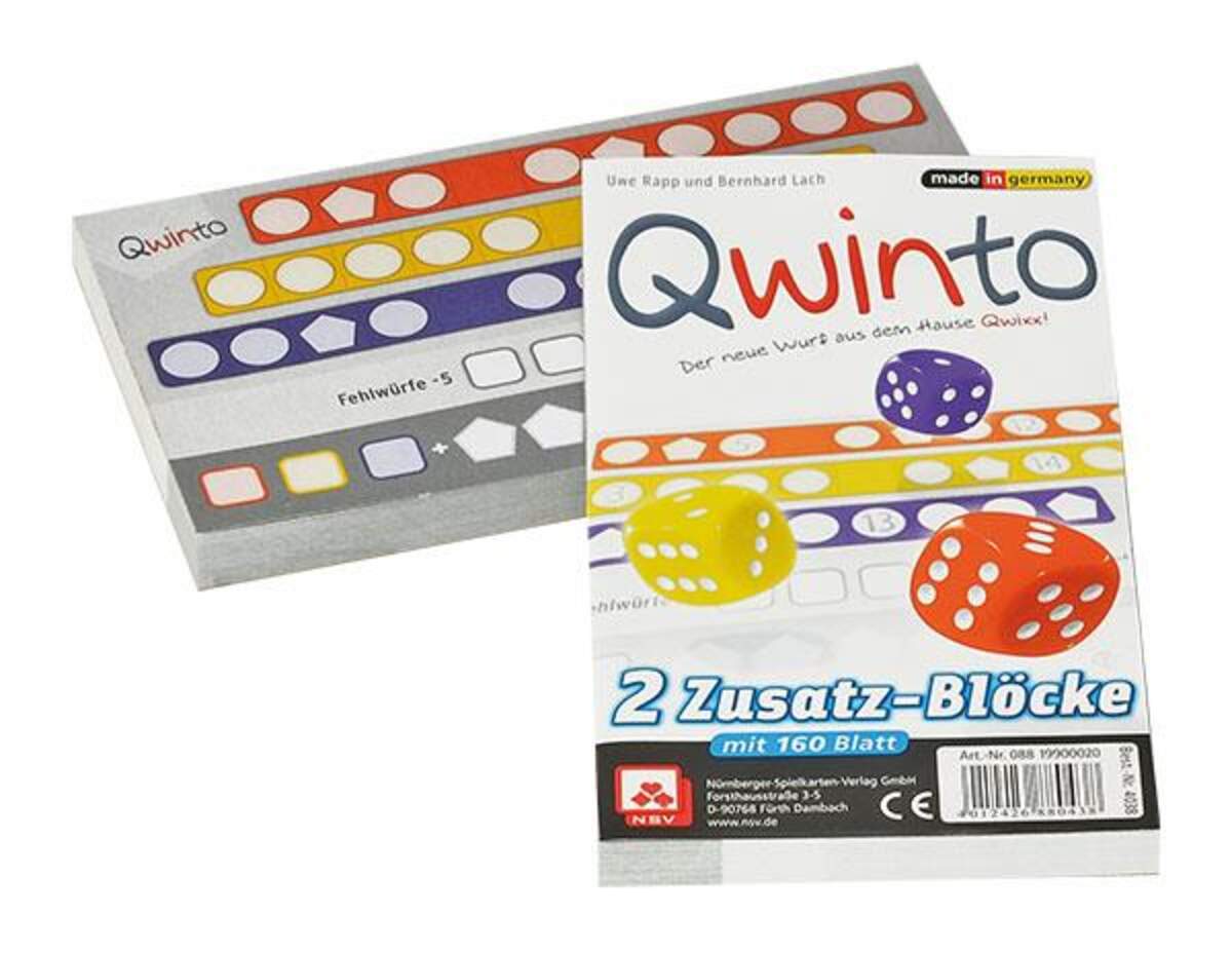 Nürnberger Spielkarten Qwinto Ersatzblöcke (2er)