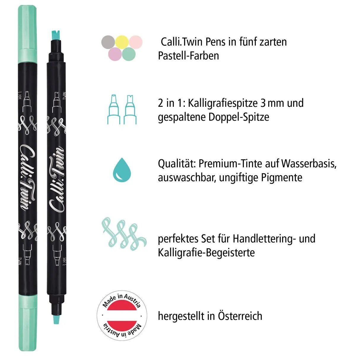 ONLINE Calli.TWIN 5-er Set Pastell Edition