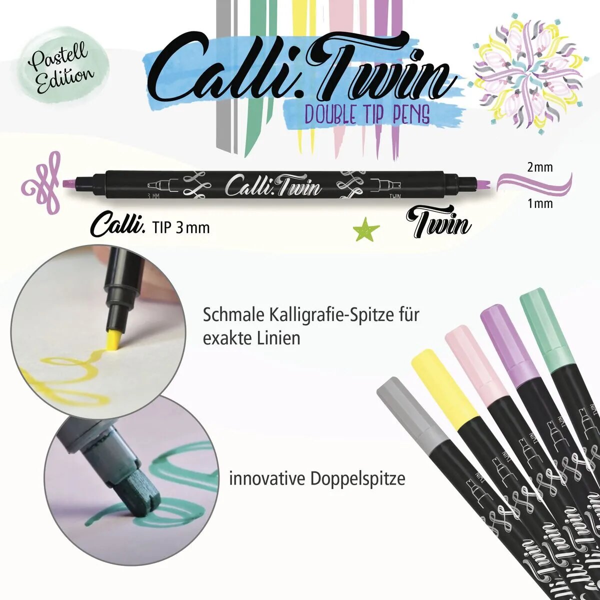 ONLINE Calli.TWIN 5-er Set Pastell Edition