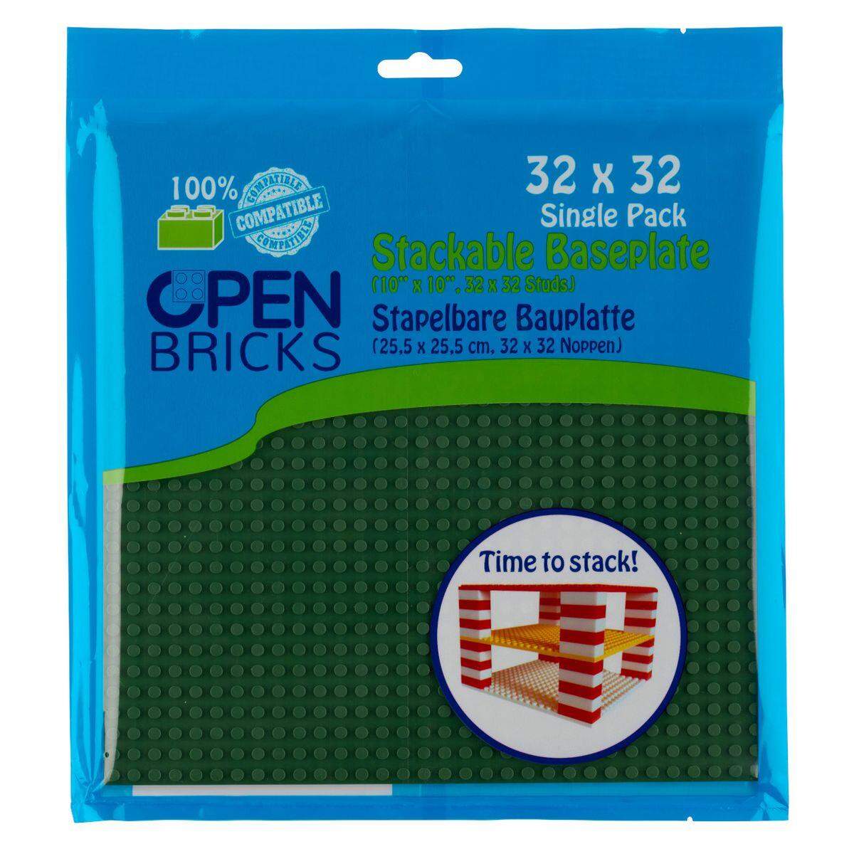 Open Bricks Baseplate 32x32 olive green 1
