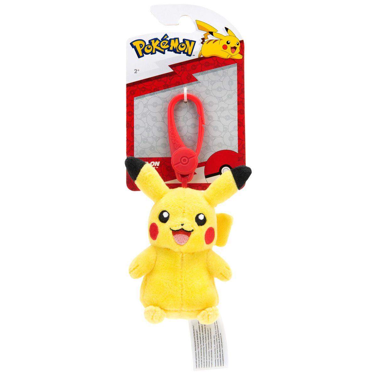 Pokemon Clip-On Plüsch 9 cm, 1 Stück, 4-fach sortiert