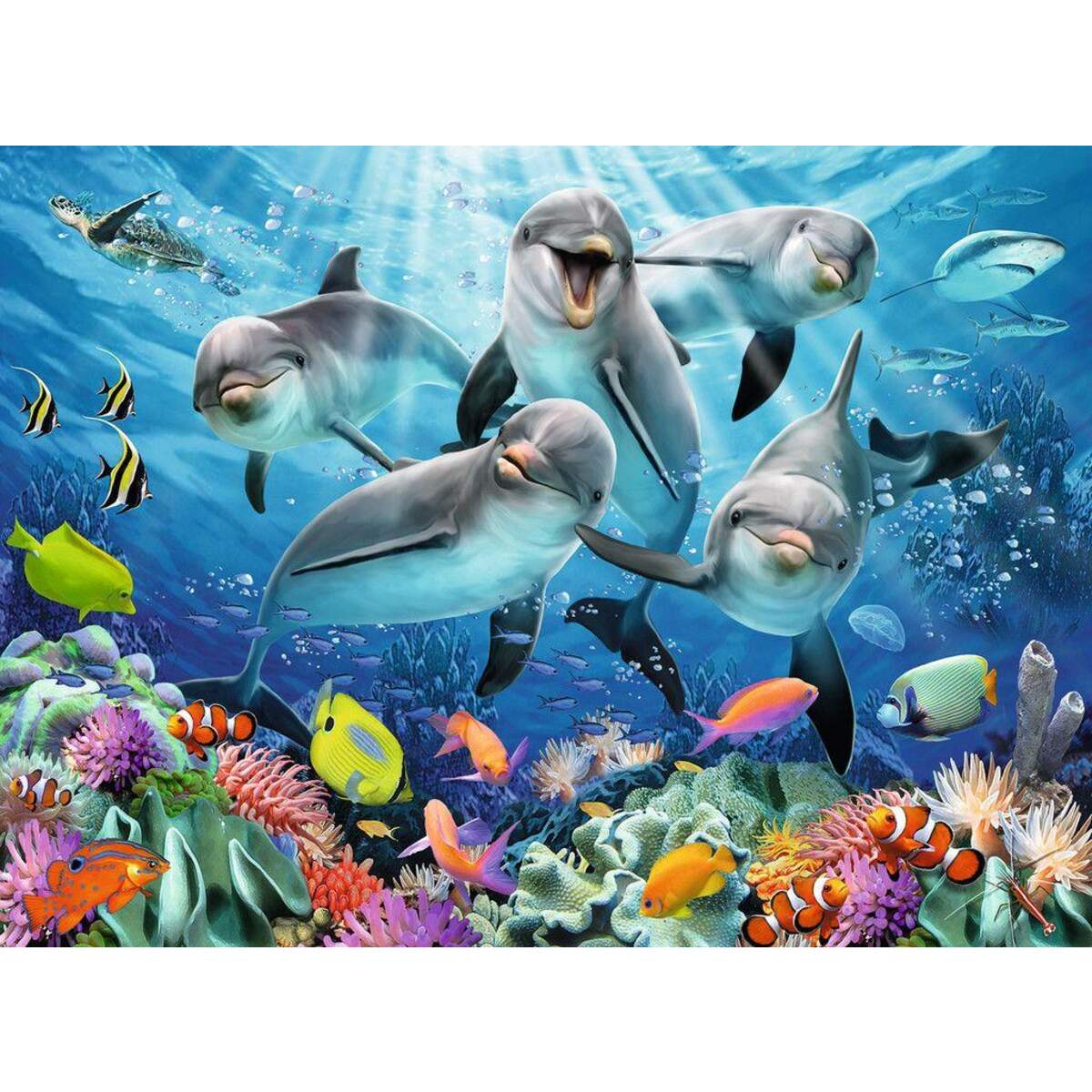Ravensburger Puzzle Delfine im Korallenriff, 500 Teile
