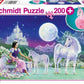 Schmidt Spiele KinderPuzzle - Einhorn, mit Add-on Puschel-Anhänger, 200 Teile