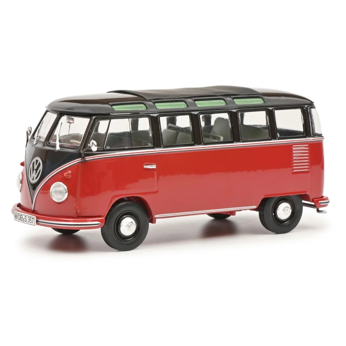 Schuco VW T1b Samba schwarzbr. 1:32