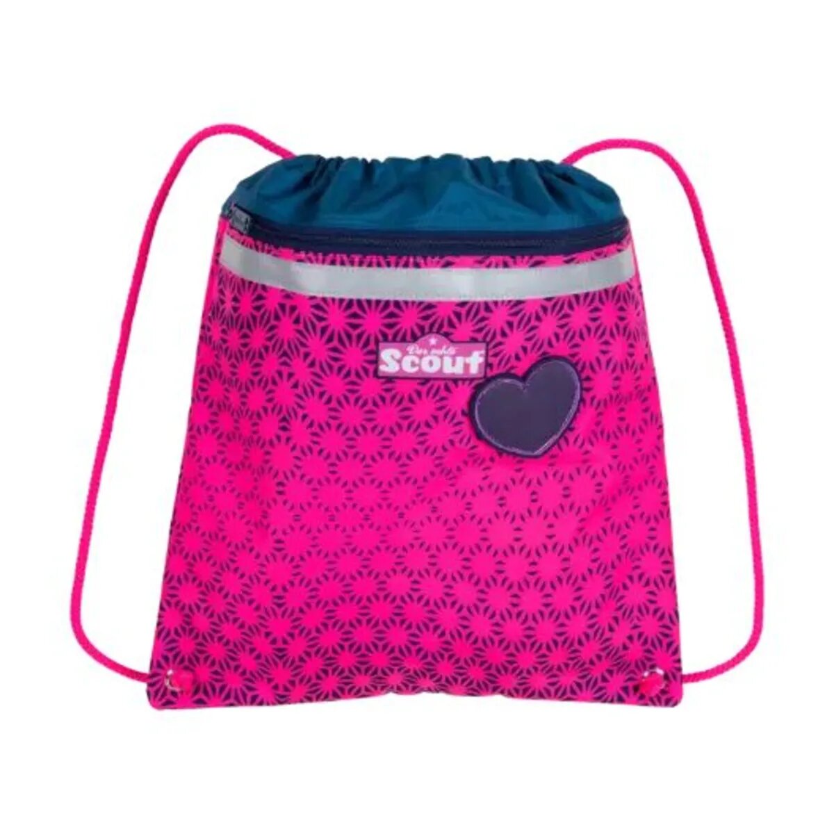 Scout Schulranzen-Set Sunny II DIN Neon Safety Pink Glow, 4-teilig