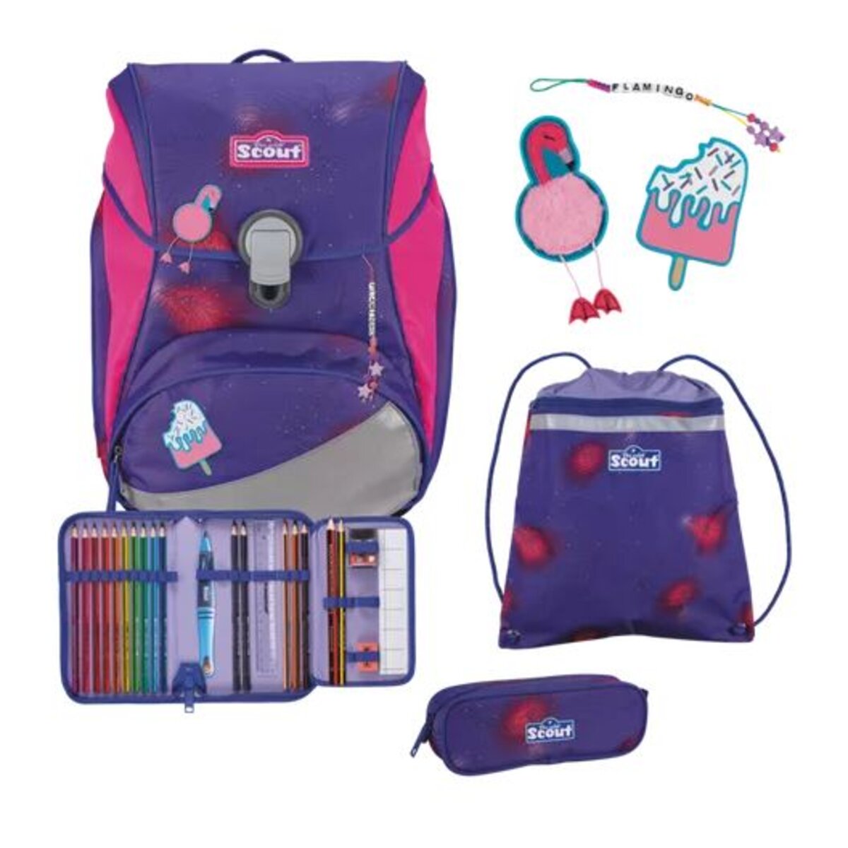 Scout Schulranzen-Set Alpha DIN Summer