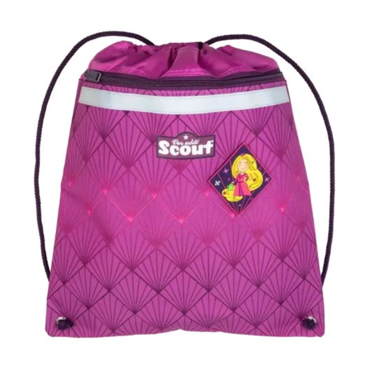 Scout Schulranzen-Set Alpha Exklusiv Safety Light Diamond Princess, 5-teilig