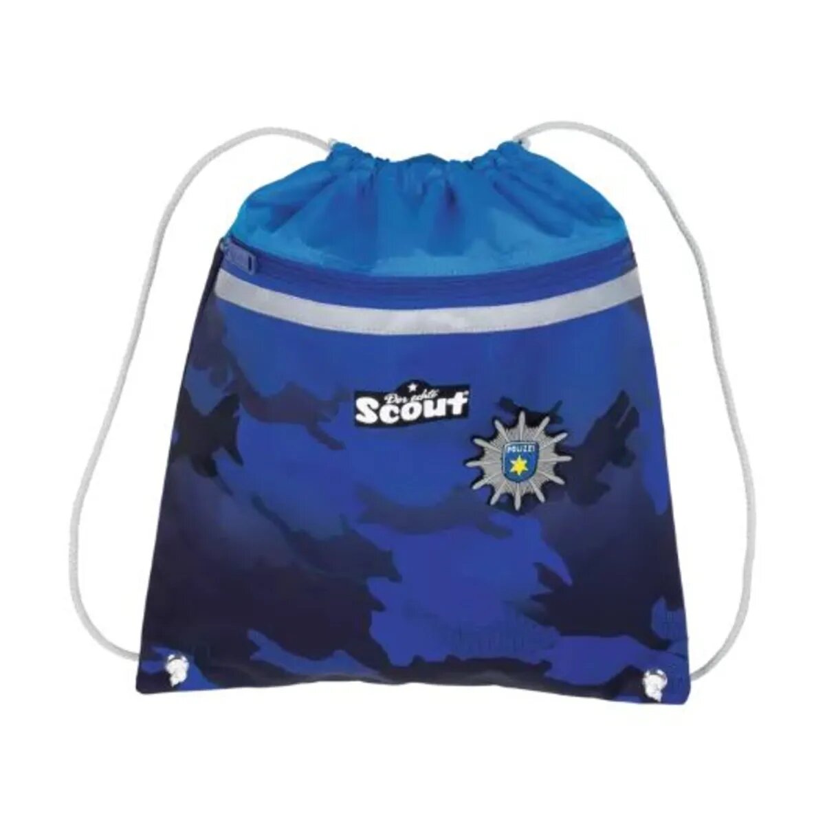 Scout Schulranzen-Set Genius DIN Blue Police, 4-teilig