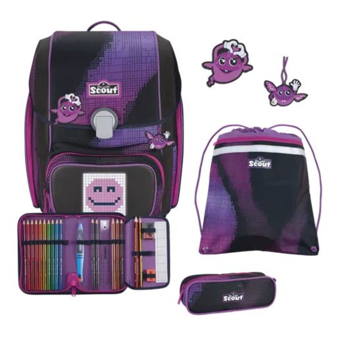 Scout Schulranzen-Set Genius Set Movie Star Pink Pixel