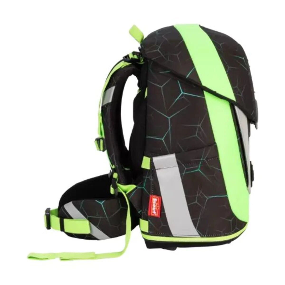 Scout Schulranzen-Set Sunny II Exklusiv LED DIN Dino Hunter, 4-teilig