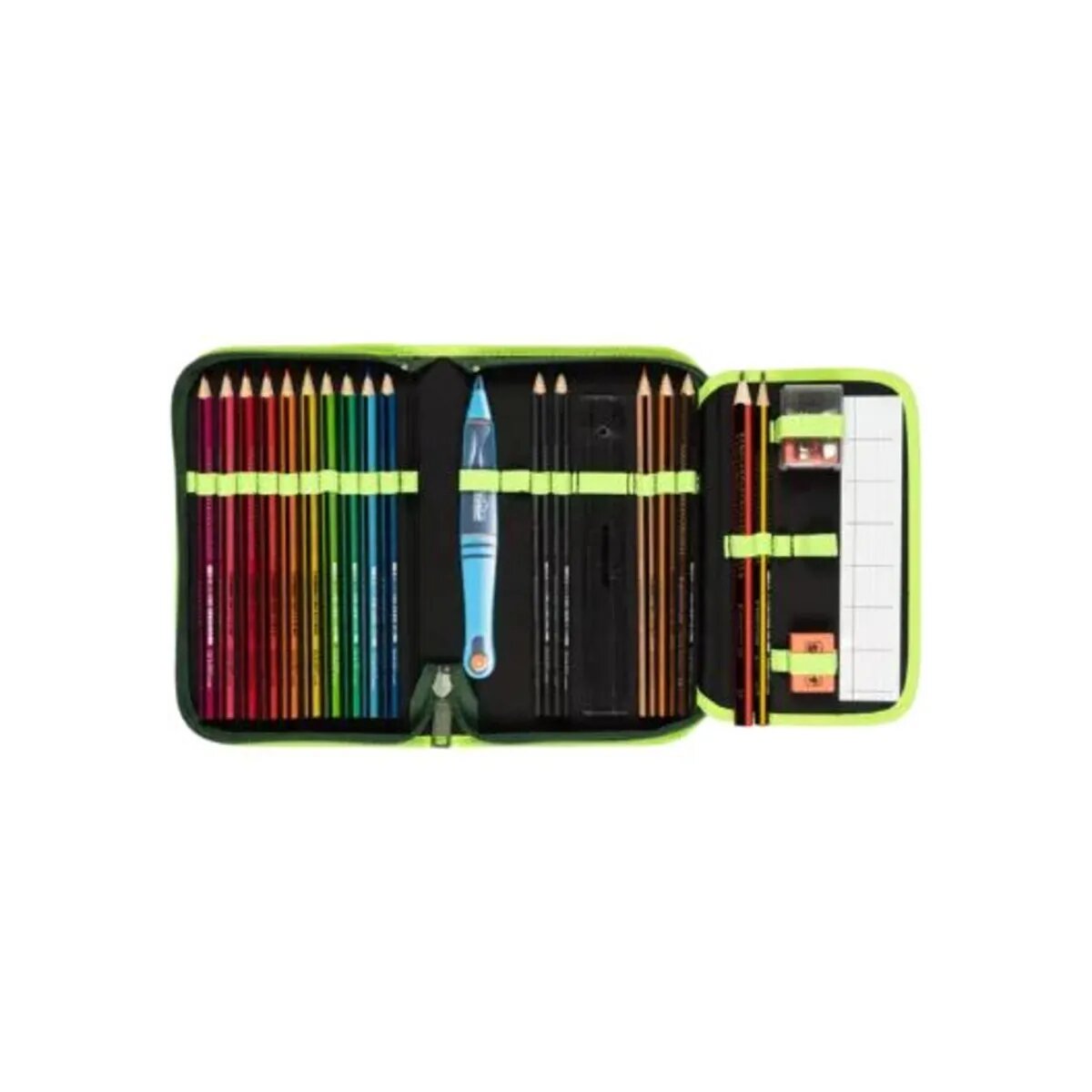 Scout Schulranzen-Set Sunny II Exklusiv LED DIN Dino Hunter, 4-teilig