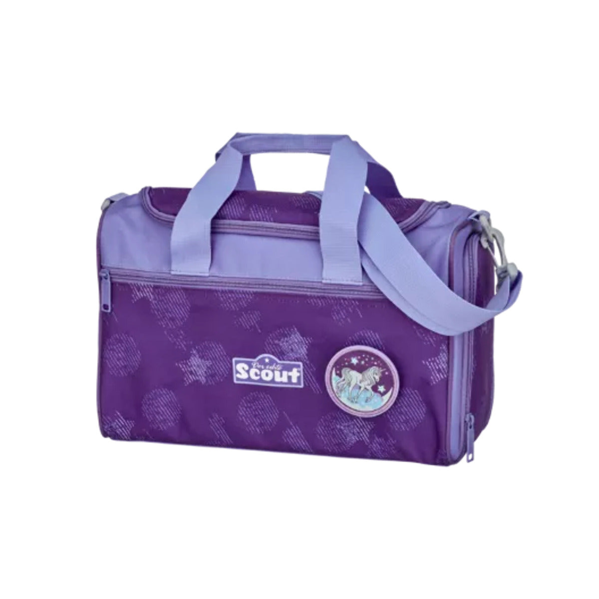 Scout Schulranzen-Set Sunny II, Safety Light - Lila Luna, 5-teilig