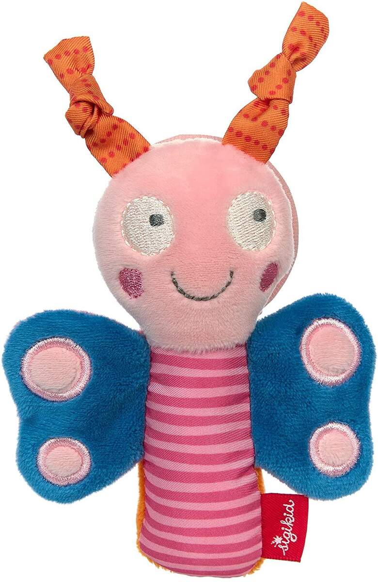 Sigikid Greifling Schmetterling mit Spiegel, Red Stars
