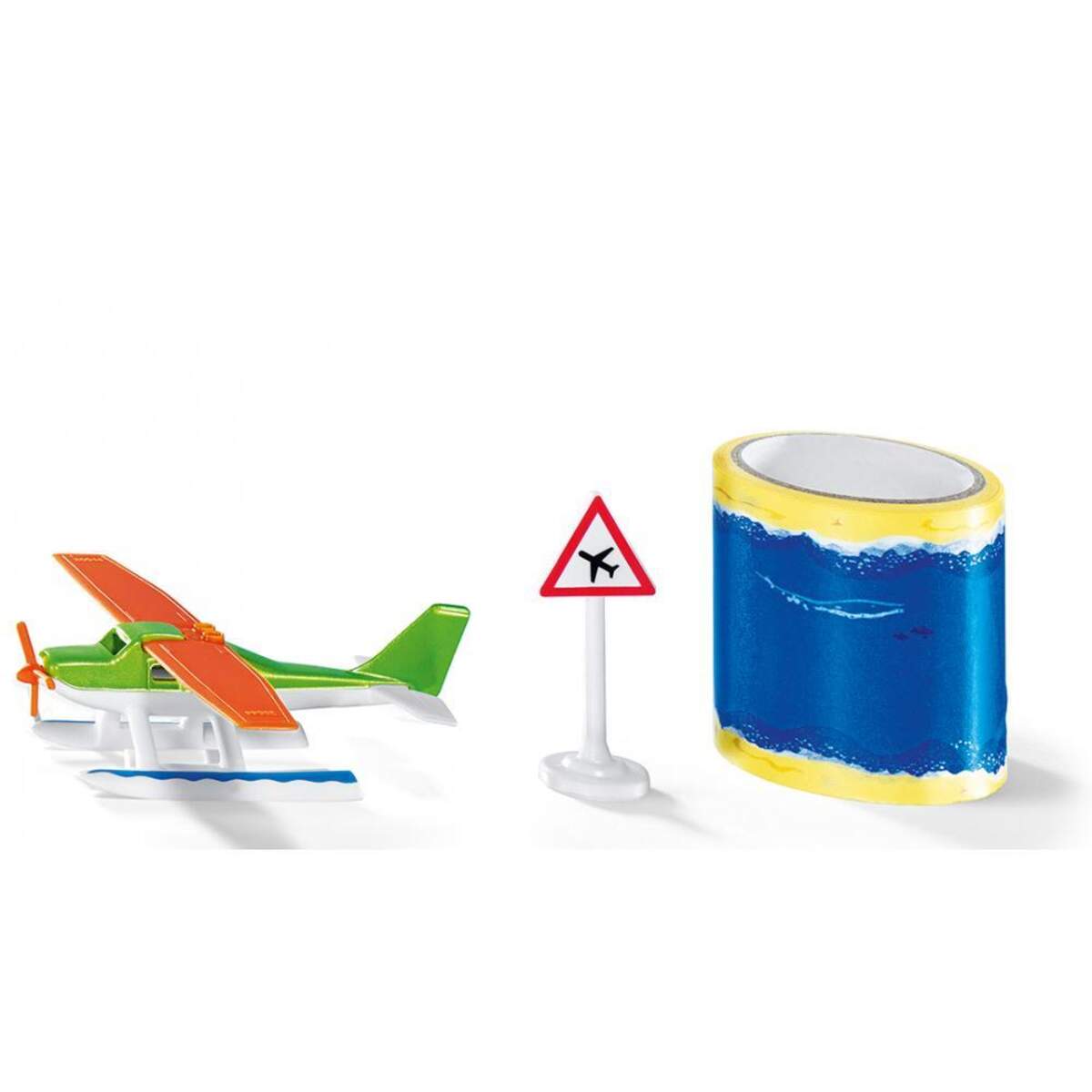 SIKU 1602 Siku Wasserflugzeug grün orange mit Tape 3cm