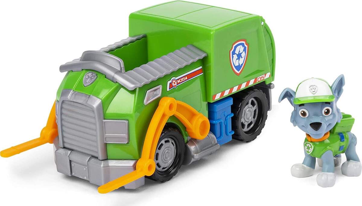Spin Master Paw Patrol - Recycling Fahrzeug mit Rocky Figur