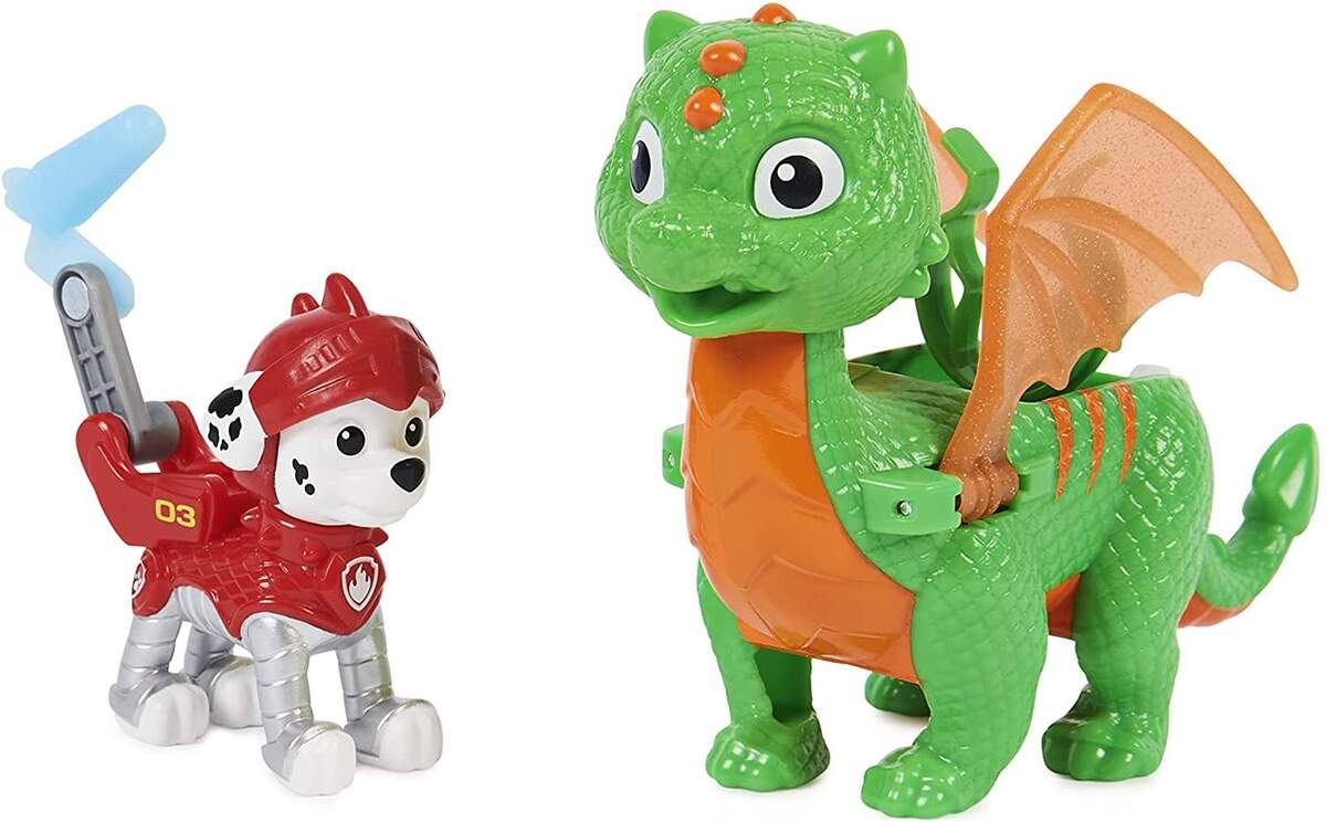 Spin Master Paw Patrol Rescue Knights Rettungsritter Marshall und Dragon Jade